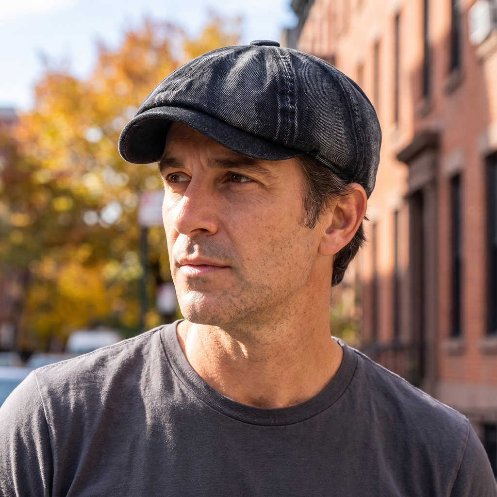 Denim Newsboy Cap